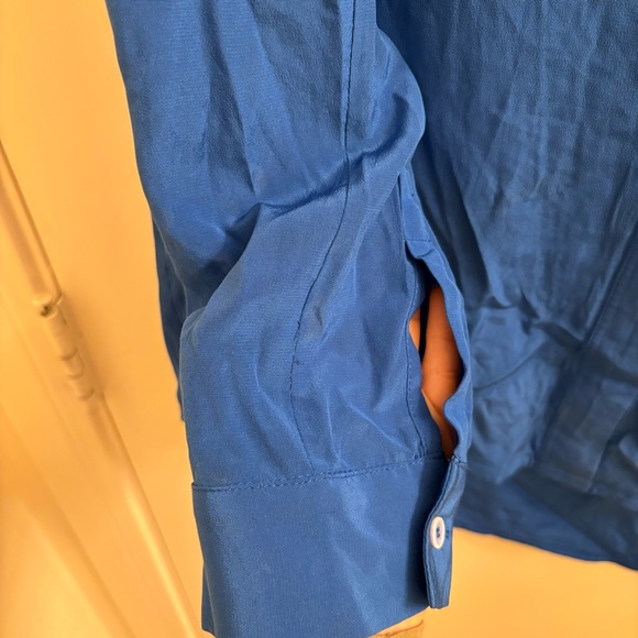 Sandro Talisman Blue Silk Top - Picture 5 of 6